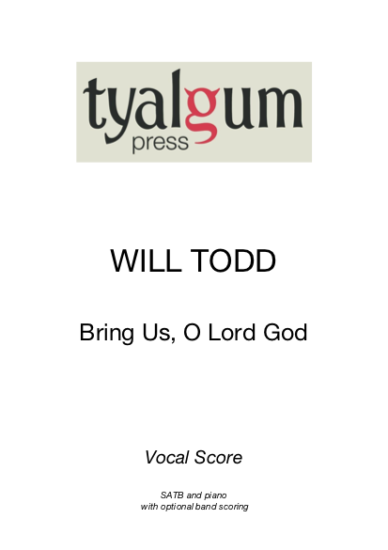 Bring Us O Lord God Vocal Score