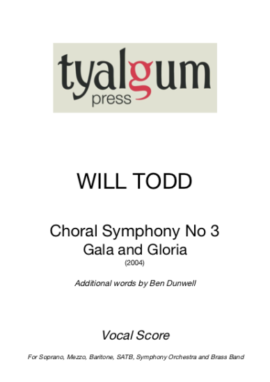 Choral Symphony Number 3 Gala and Gloria Vocal Score