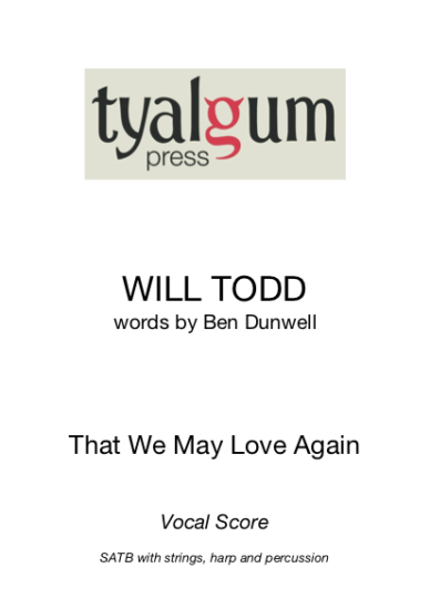 That We May Love Again Vocal Score