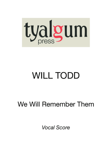 We Will Remember Them - Vocal Score