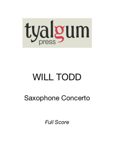 Saxophone Concerto Full Score