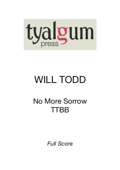No More Sorrow Full Score TTBB