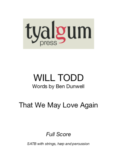 That We May Love Again Full Score