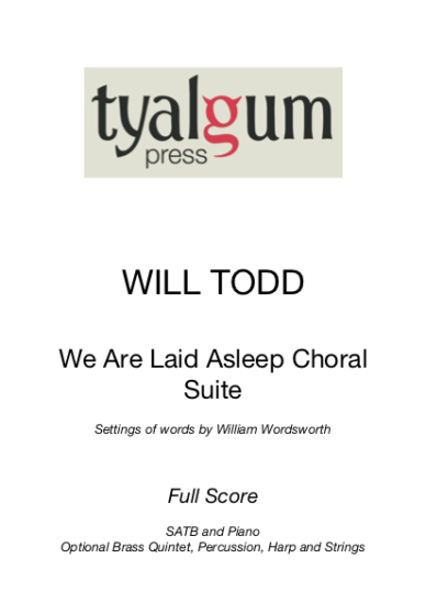 We Are laid Asleep Choral Suite Full Score