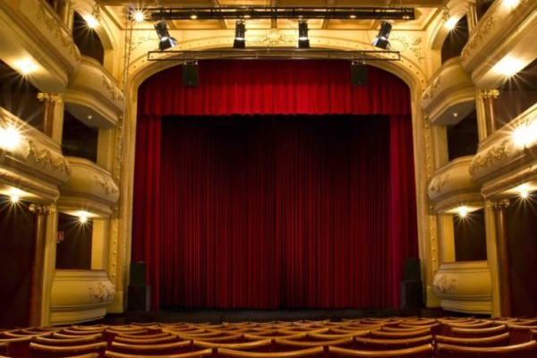 old theater stage and red curtain Theatre Music